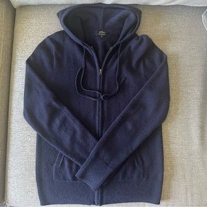 JCrew Women’s Everyday Cashmere Zip-Front Hoodie